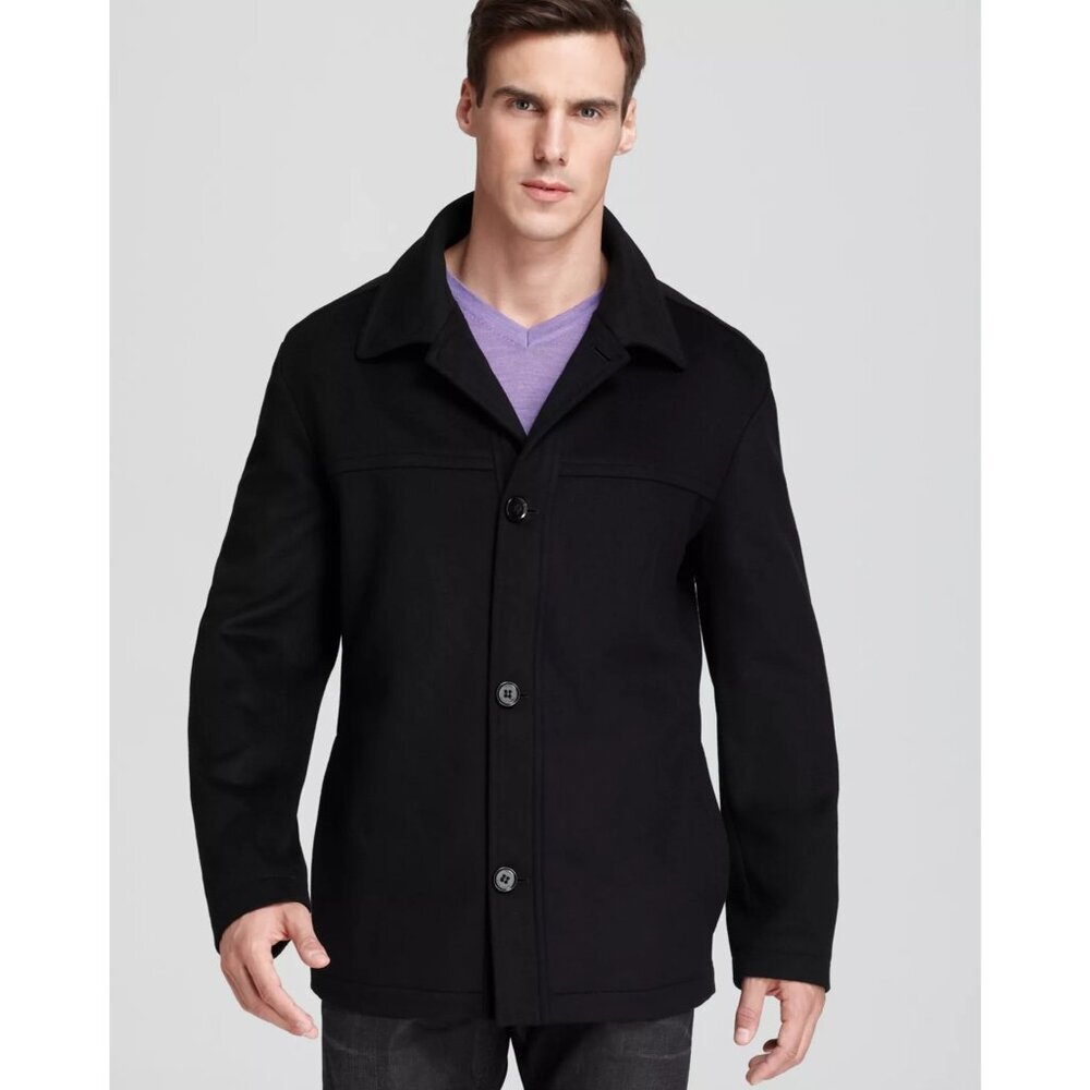 Hugo Boss Chester Cashmere Wool Cashmere Coat Mens Size 42R Classic Minimalist